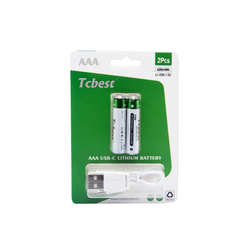 Fast-Charging Type-C Cable Rechargeable Lithium Ion Rectangular Battery