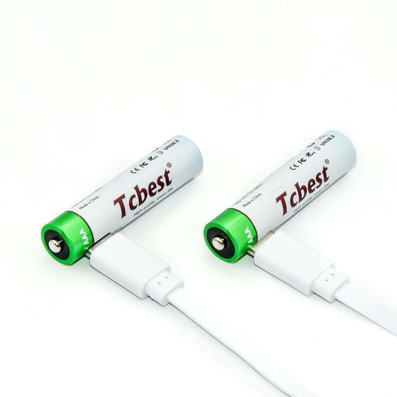 Lithium AAA 500mAh Type-C Rechargeable Battery