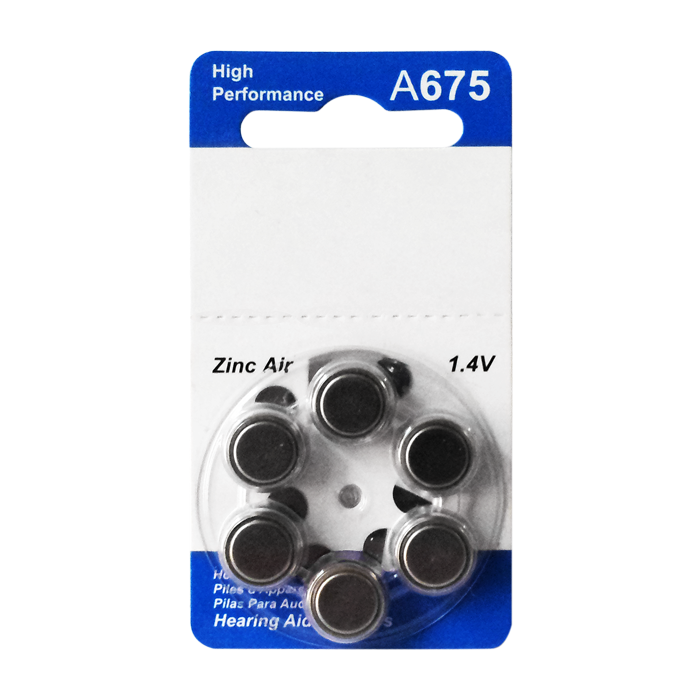 A675 助听器电池 6粒挂卡